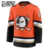 Lasten NHL Anaheim Ducks Pelipaita Fanatics Premium Trevor Zegras Koti 2024-25 Oranssi